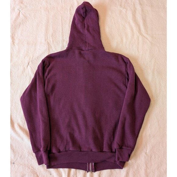 Challanger 70s Thermal Lined Purple Full Zip Hoodie Sweat Men's Medium USA Made - Picture 3 of 8